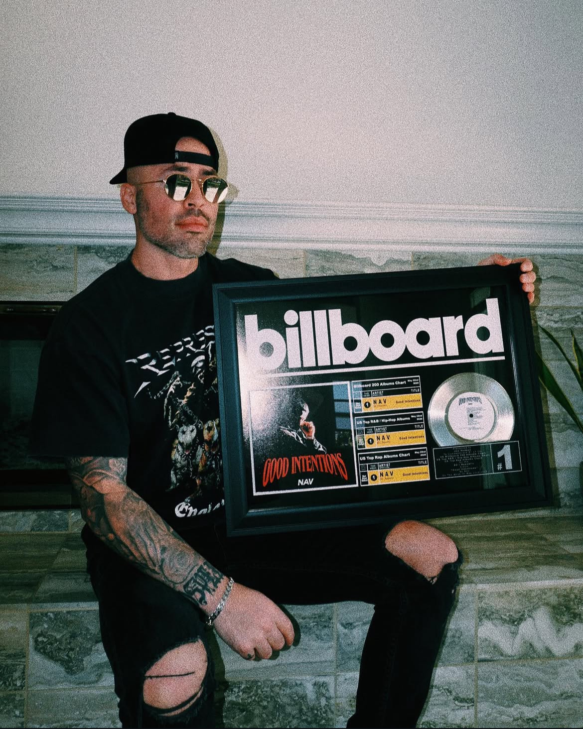 Joe Hodges with Billboard Achievement